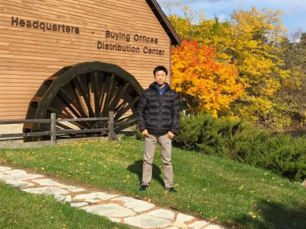 Binguo Yang, Onsite Lead, visiting the client's headquarters