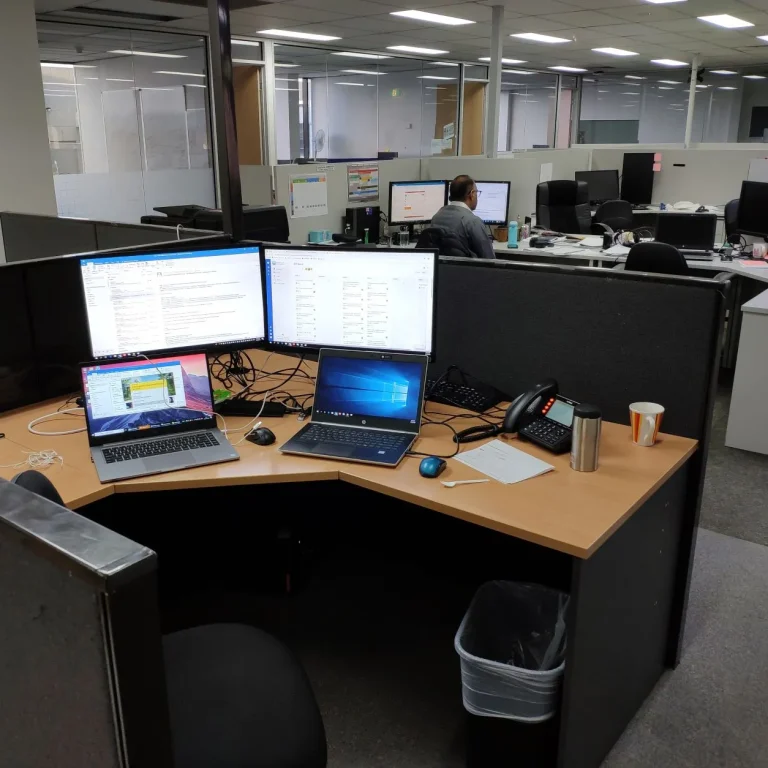 Erik Hua's desk while working on-site - Chemist Warehouse HQ