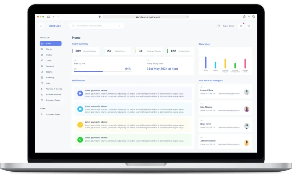 Updated interface for the SaaS customer - Shientech Software